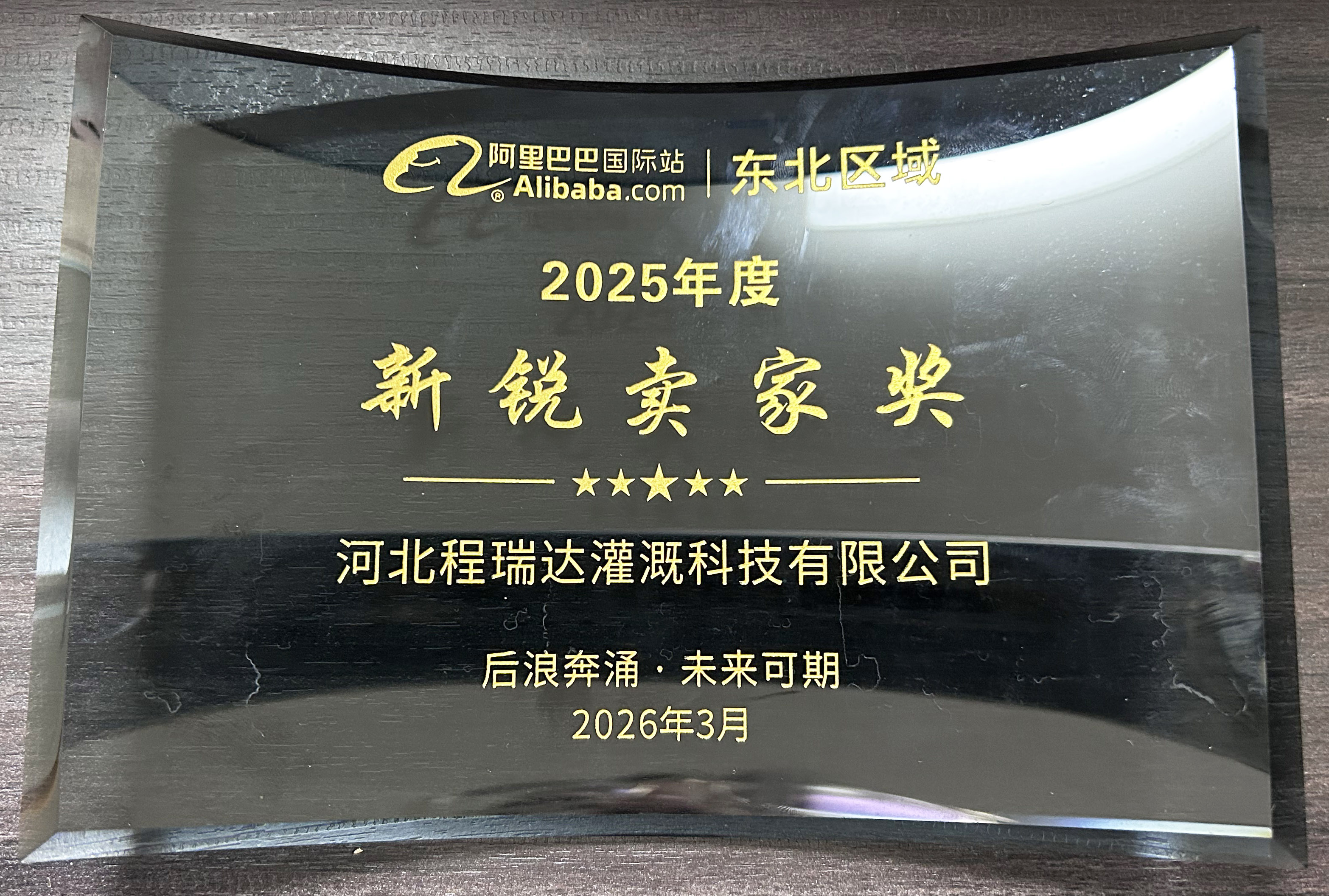 宝坻程瑞达灌溉 | 荣获阿里国际站新锐卖家奖