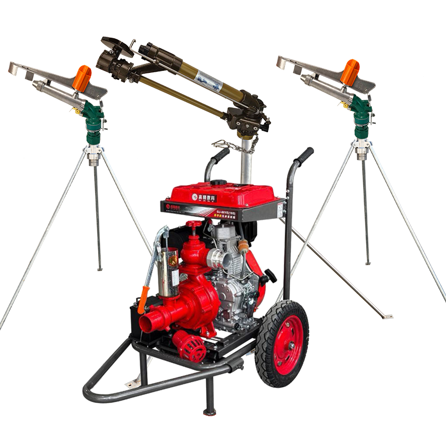 宝坻一体式灌溉机组 全套喷枪水带配齐 抗旱浇地神器